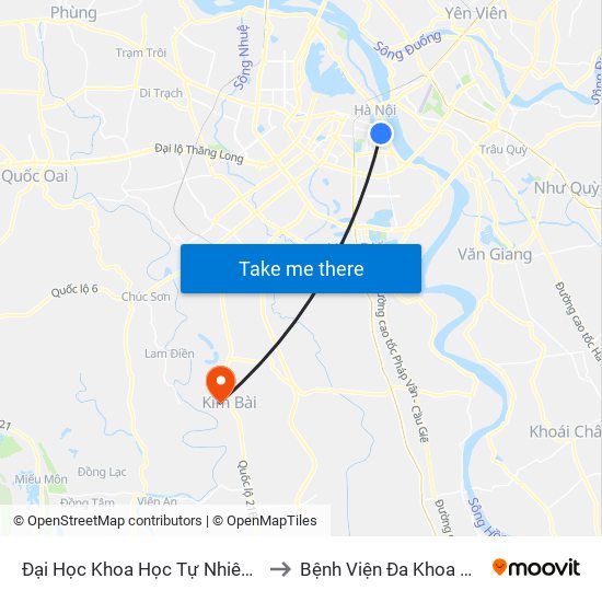 Đại Học Khoa Học Tự Nhiên - 19 Lê Thánh Tông to Bệnh Viện Đa Khoa Huyện Thanh Oai map