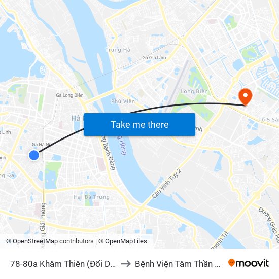 78-80a Khâm Thiên (Đối Diện 71) to Bệnh Viện Tâm Thần Hà Nội map