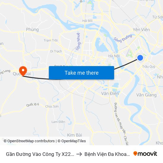 Gần Đường Vào Công Ty X22 - 705 Nguyễn Văn Linh to Bệnh Viện Đa Khoa Huyện Quốc Oai map