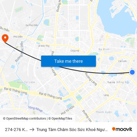 274-276 Khâm Thiên to Trung Tâm Chăm Sóc Sức Khoẻ Người Cao Tuổi Hoa Sen Lotus Care map