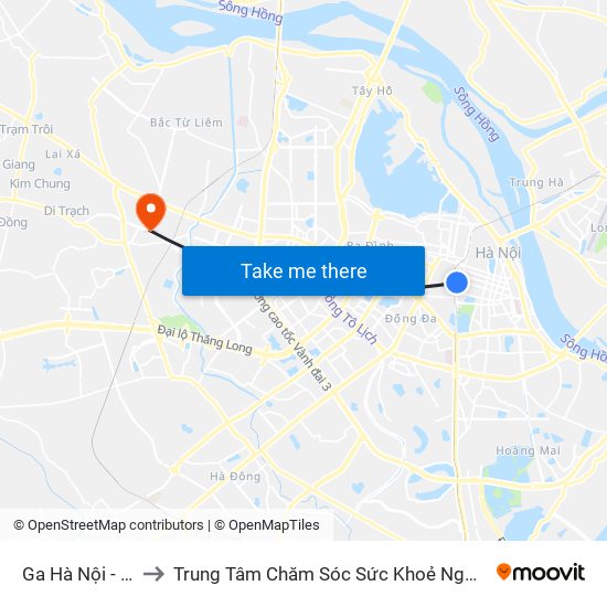 Ga Hà Nội - 120 Lê Duẩn to Trung Tâm Chăm Sóc Sức Khoẻ Người Cao Tuổi Hoa Sen Lotus Care map