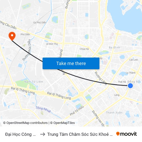 Đại Học Công Đoàn - 169 Tây Sơn to Trung Tâm Chăm Sóc Sức Khoẻ Người Cao Tuổi Hoa Sen Lotus Care map