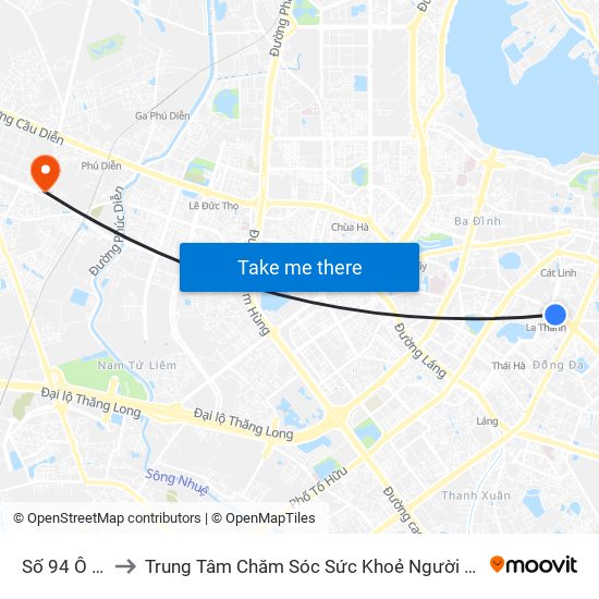 Số 94 Ô Chợ Dừa to Trung Tâm Chăm Sóc Sức Khoẻ Người Cao Tuổi Hoa Sen Lotus Care map