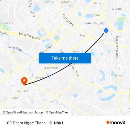 109 Phạm Ngọc Thạch to Nhà I map