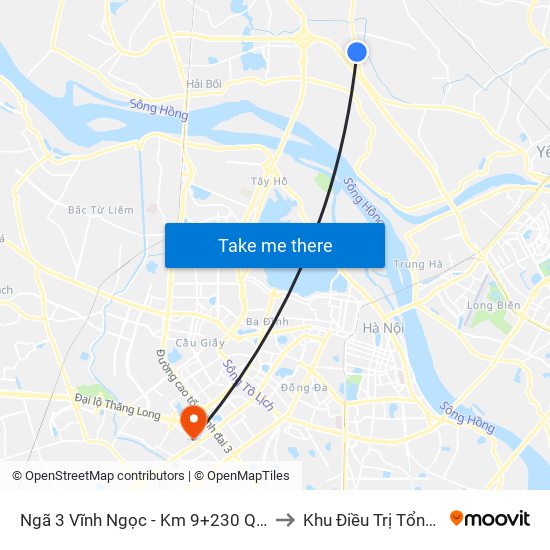 Ngã 3 Vĩnh Ngọc - Km 9+230 Quốc Lộ 3 to Khu Điều Trị Tổng Hợp map