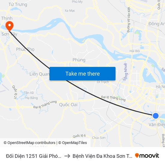 Đối Diện 1251 Giải Phóng to Bệnh Viện Đa Khoa Sơn Tây map