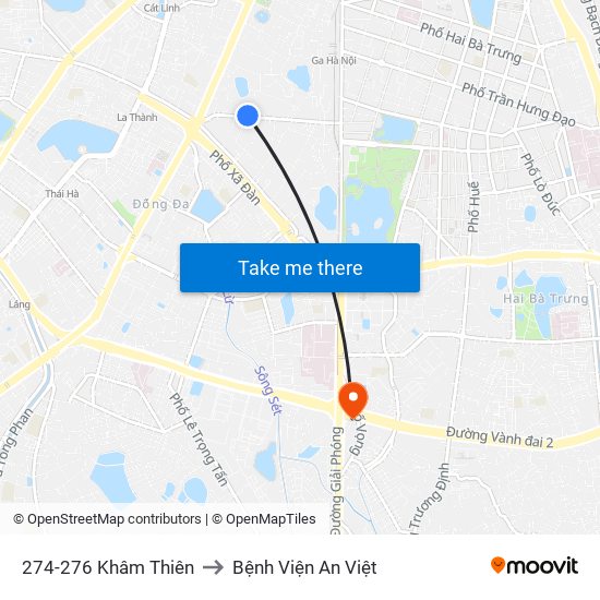 274-276 Khâm Thiên to Bệnh Viện An Việt map