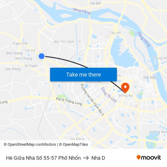 Hè Giữa Nhà Số 55-57 Phố Nhổn to Nhà D map