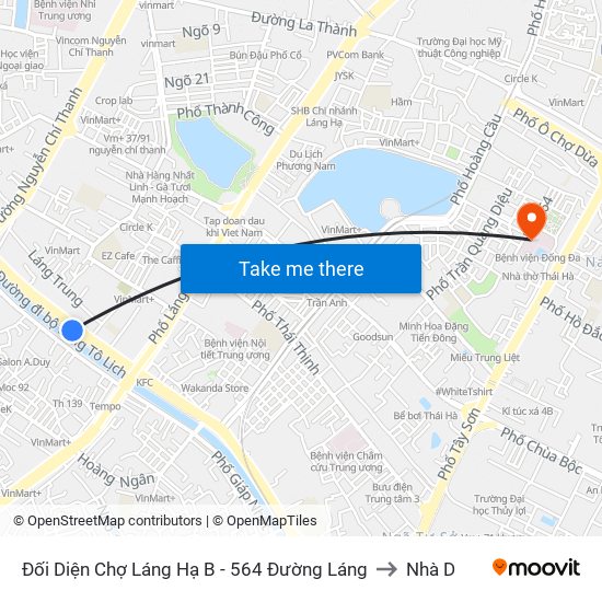 Đối Diện Chợ Láng Hạ B - 564 Đường Láng to Nhà D map