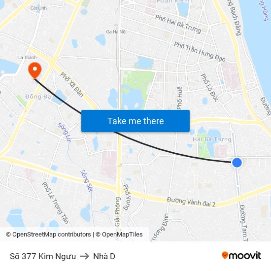 Số 377 Kim Ngưu to Nhà D map
