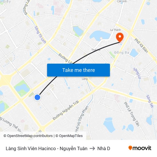 Làng Sinh Viên Hacinco - Nguyễn Tuân to Nhà D map