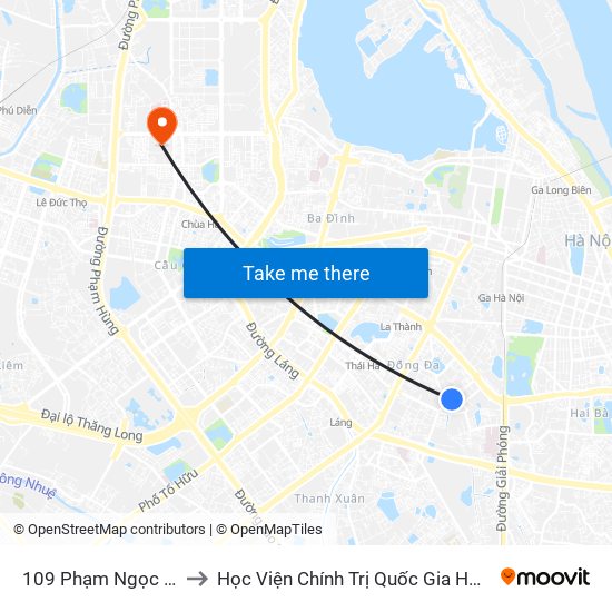 109 Phạm Ngọc Thạch to Học Viện Chính Trị Quốc Gia Hồ Chí Minh map