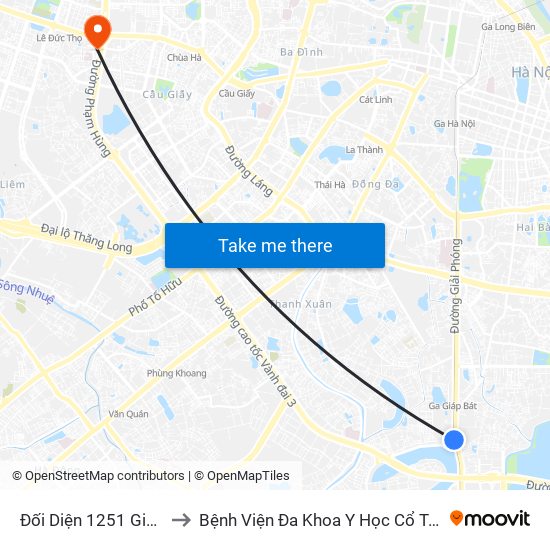 Đối Diện 1251 Giải Phóng to Bệnh Viện Đa Khoa Y Học Cổ Truyền Hà Nội map