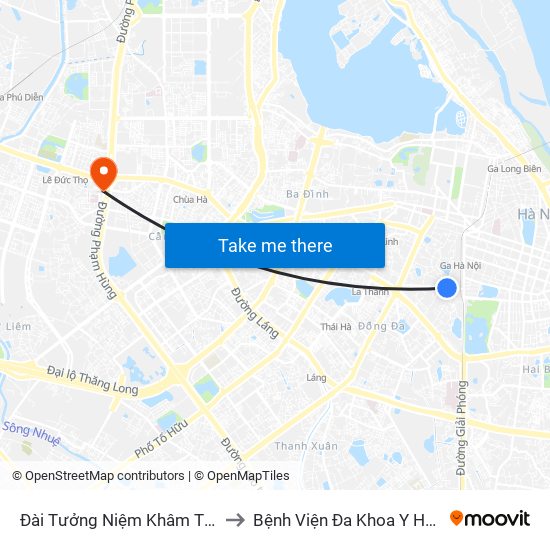 Đài Tưởng Niệm Khâm Thiên - 45 Khâm Thiên to Bệnh Viện Đa Khoa Y Học Cổ Truyền Hà Nội map