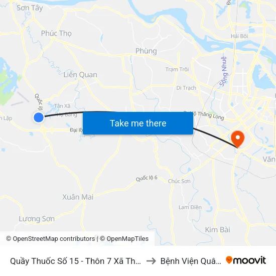 Quầy Thuốc Số 15 - Thôn 7 Xã Thạch Hòa - Ql21 to Bệnh Viện Quân Y 103 map