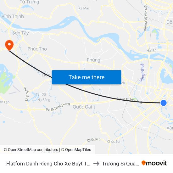 Flatfom Dành Riêng Cho Xe Buýt Trước Nhà 45 Đường Láng to Trường Sĩ Quan Pháo Binh map