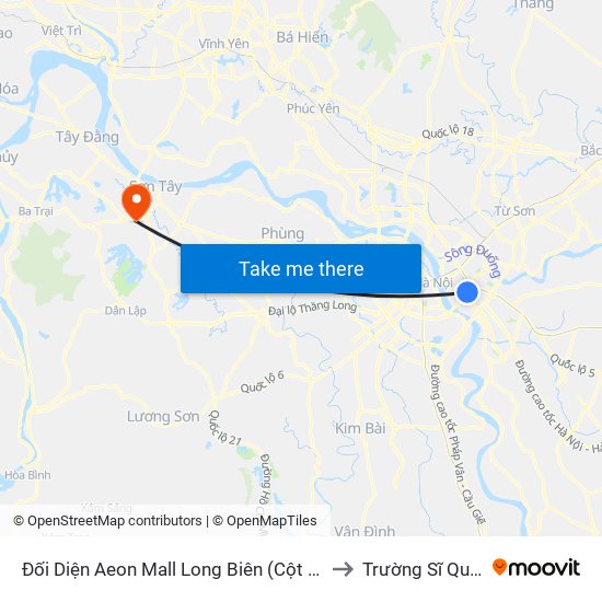 Đối Diện Aeon Mall Long Biên (Cột Điện T4a/2a-B Đường Cổ Linh) to Trường Sĩ Quan Pháo Binh map