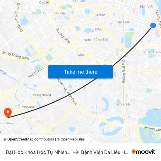 Đại Học Khoa Học Tự Nhiên - 19 Lê Thánh Tông to Bệnh Viện Da Liễu Hà Nội (Cơ Sở 2) map