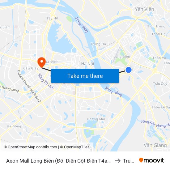 Aeon Mall Long Biên (Đối Diện Cột Điện T4a/2a-B Đường Cổ Linh) to Truong7 map