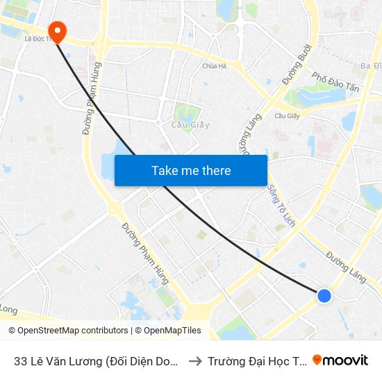33 Lê Văn Lương (Đối Diện Doanh Trại Quân Đội) to Trường Đại Học Thương Mại map