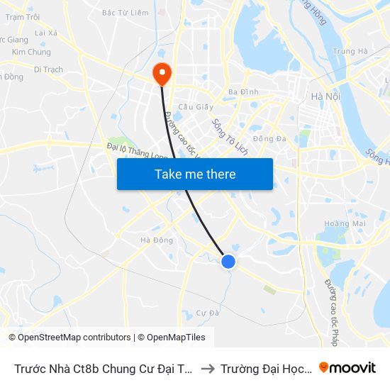 Trước Nhà Ct8b Chung Cư Đại Thanh - Đường Cầu Bươu to Trường Đại Học Thương Mại map