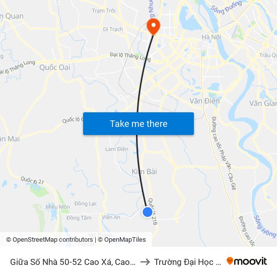 Giữa Số Nhà 50-52 Cao Xá, Cao Dương - Tỉnh Lộ 429 to Trường Đại Học Thương Mại map