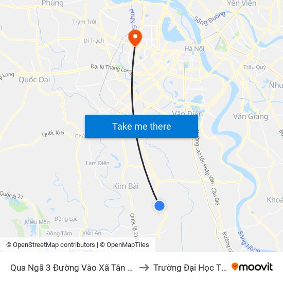 Qua Ngã 3 Đường Vào Xã Tân Ước Khoảng 50m to Trường Đại Học Thương Mại map