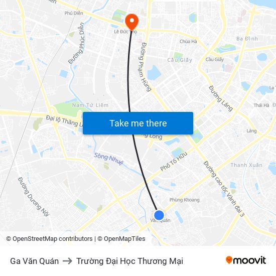 Ga Văn Quán to Trường Đại Học Thương Mại map