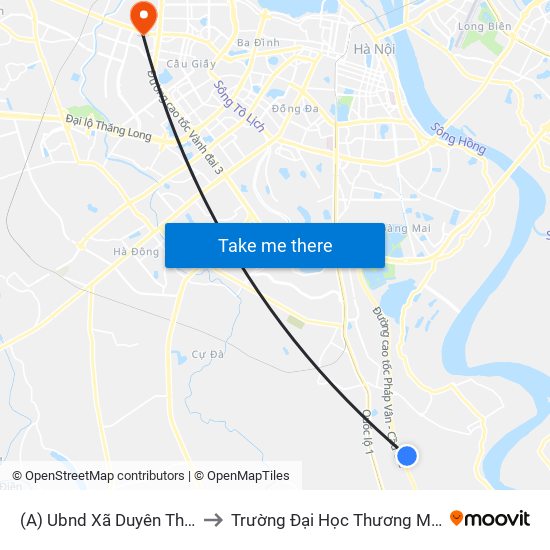 (A) Ubnd Xã Duyên Thái to Trường Đại Học Thương Mại map