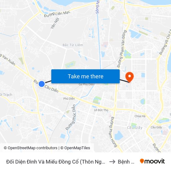 Đối Diện Đình Và Miếu Đồng Cổ (Thôn Nguyên Xá) - Đường 32 to Bệnh Viện E map