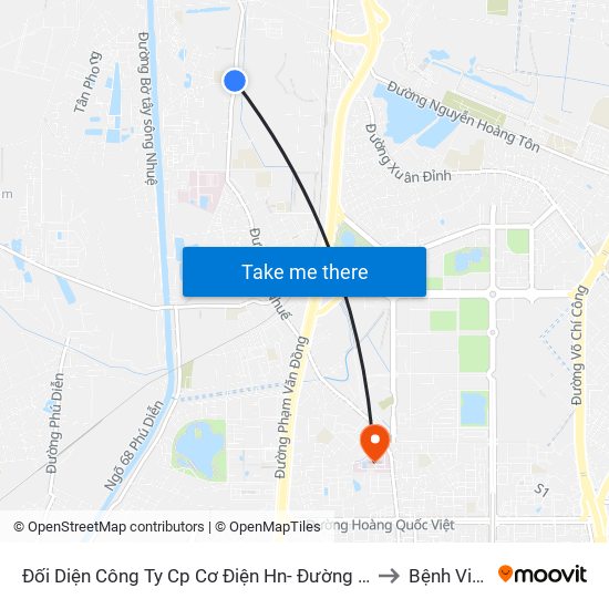 Đối Diện Công Ty Cp Cơ Điện Hn- Đường Đức Thắng to Bệnh Viện E map