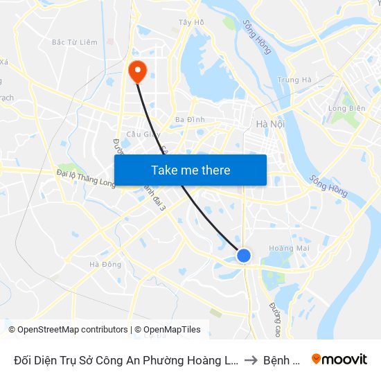 Đối Diện Trụ Sở Công An Phường Hoàng Liệt- 1277 Giải Phóng to Bệnh Viện E map