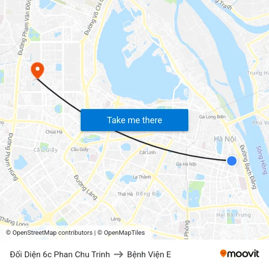 Đối Diện 6c Phan Chu Trinh to Bệnh Viện E map