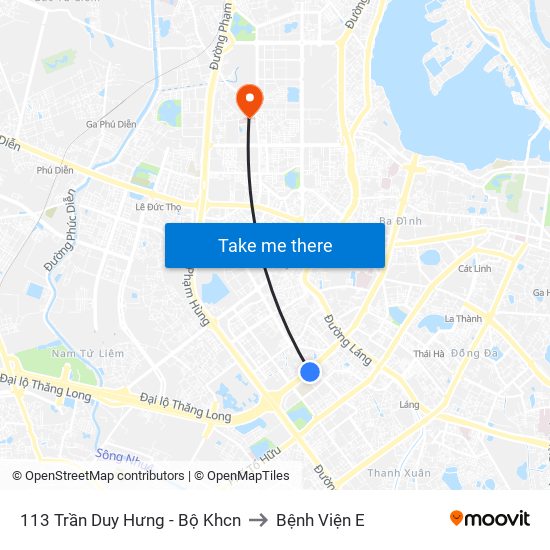 113 Trần Duy Hưng - Bộ Khcn to Bệnh Viện E map