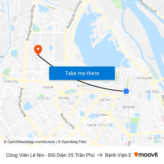 Công Viên Lê Nin - Đối Diện 35 Trần Phú to Bệnh Viện E map