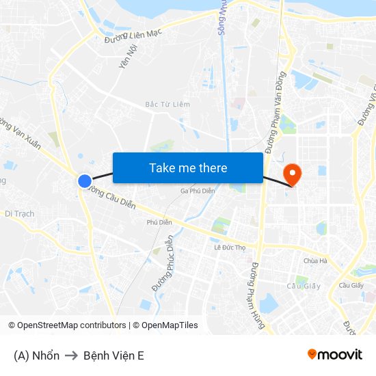 (A) Nhổn to Bệnh Viện E map