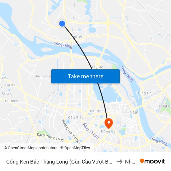 Cổng Kcn Bắc Thăng Long (Gần Cầu Vượt Bộ Hành) to Nhà C map