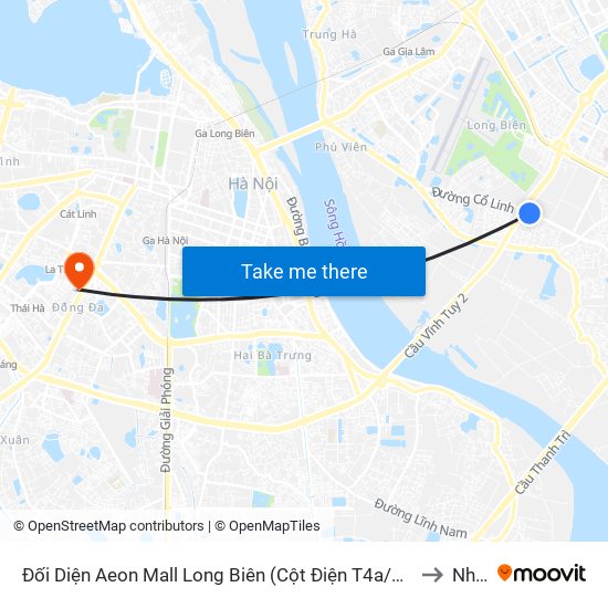Đối Diện Aeon Mall Long Biên (Cột Điện T4a/2a-B Đường Cổ Linh) to Nhà C map