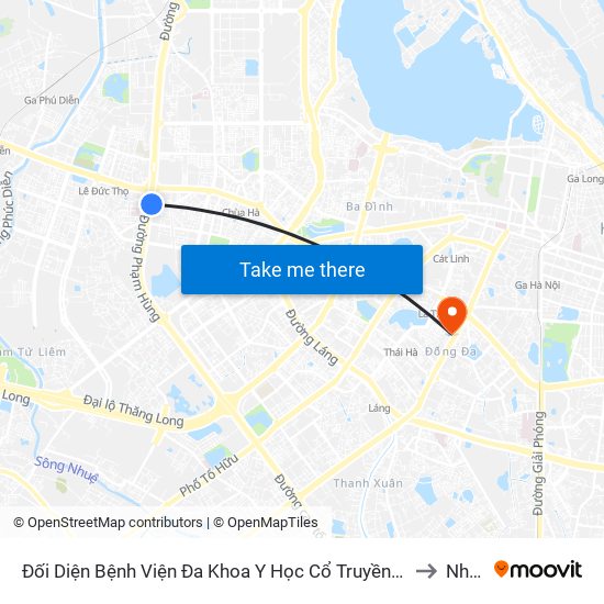 Đối Diện Bệnh Viện Đa Khoa Y Học Cổ Truyền - Phạm Hùng to Nhà C map