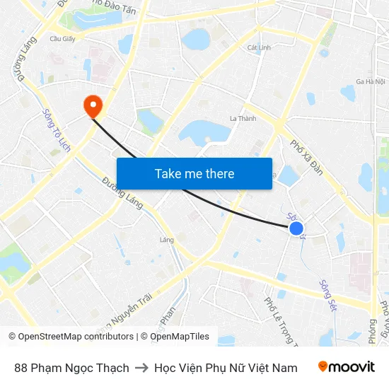 88 Phạm Ngọc Thạch to Học Viện Phụ Nữ Việt Nam map