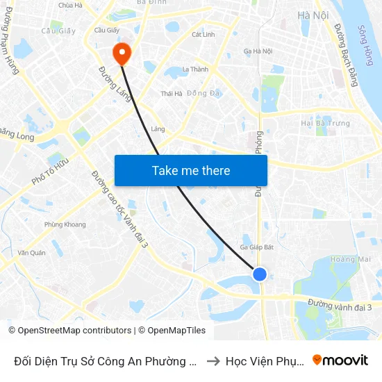 Đối Diện Trụ Sở Công An Phường Hoàng Liệt- 1277 Giải Phóng to Học Viện Phụ Nữ Việt Nam map