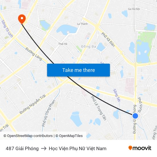 487 Giải Phóng to Học Viện Phụ Nữ Việt Nam map