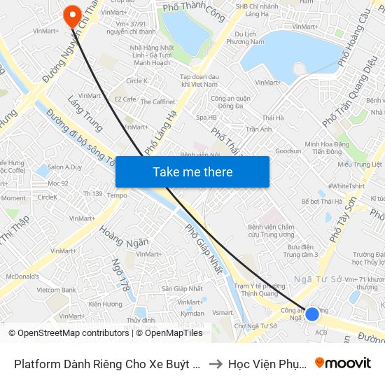 Platform Dành Riêng Cho Xe Buýt Trước Nhà 604 Trường Chinh to Học Viện Phụ Nữ Việt Nam map