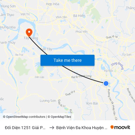 Đối Diện 1251 Giải Phóng to Bệnh Viện Đa Khoa Huyện Ba Vì map