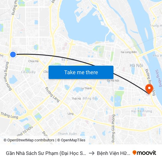 144 Xuân Thủy to Bệnh Viện Hữu Nghị Việt-Xô map