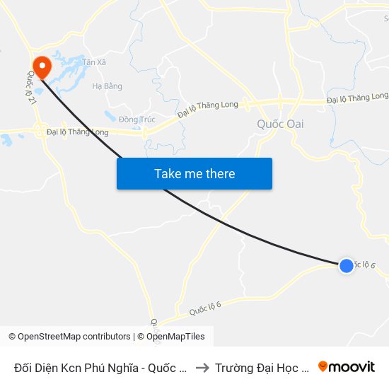 Đối Diện Kcn Phú Nghĩa - Quốc Lộ 6 to Trường Đại Học Fpt map