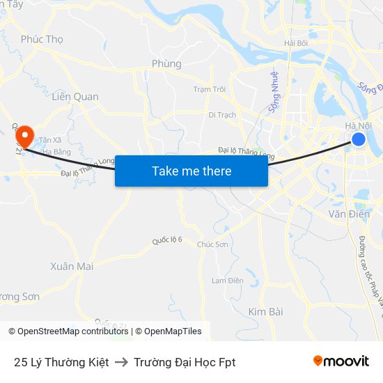 25 Lý Thường Kiệt to Trường Đại Học Fpt map