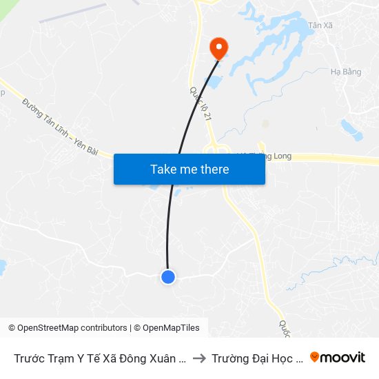 Trước Trạm Y Tế Xã Đông Xuân 20m to Trường Đại Học Fpt map