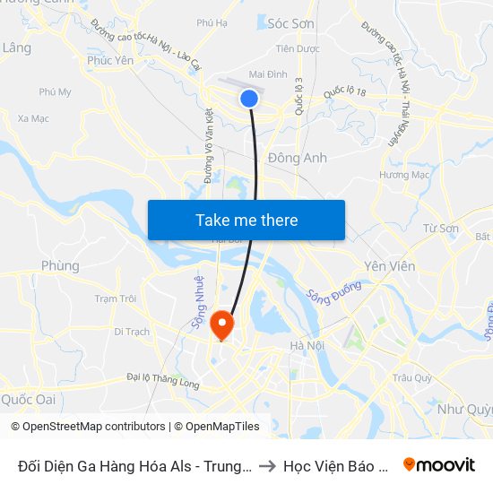 Đối Diện Ga Hàng Hóa Als - Trung Tâm Dịch Vụ Kỹ Thuật Cung Ứng Điện to Học Viện Báo Chí Và Tuyên Truyền map