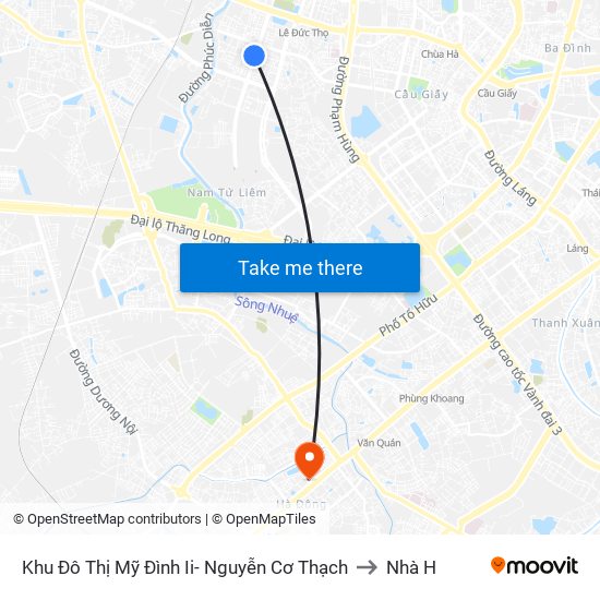 Khu Đô Thị Mỹ Đình Ii- Nguyễn Cơ Thạch to Nhà H map